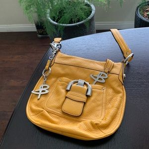 New B. Makowsky Pebbled Leather Handbag